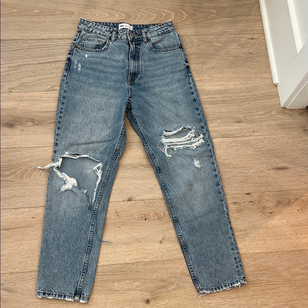 Zara Acid Wash Denim Jeans
